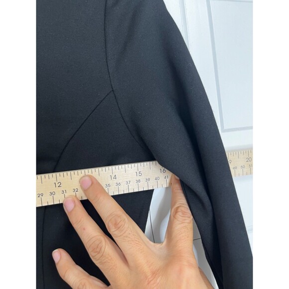 Lulu's Women's S Black Scallop Edge Fit Flare‎ Dress 3/4 Sleeve New With Tags - Picture 8 of 9